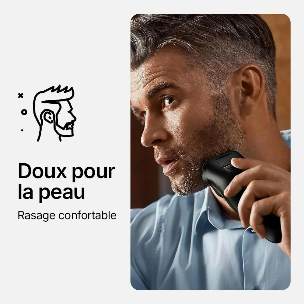 Rasoir électrique V1Pro – Lames 4D ultra-précises et tondeuse intégrée pour un rasage net et confortable