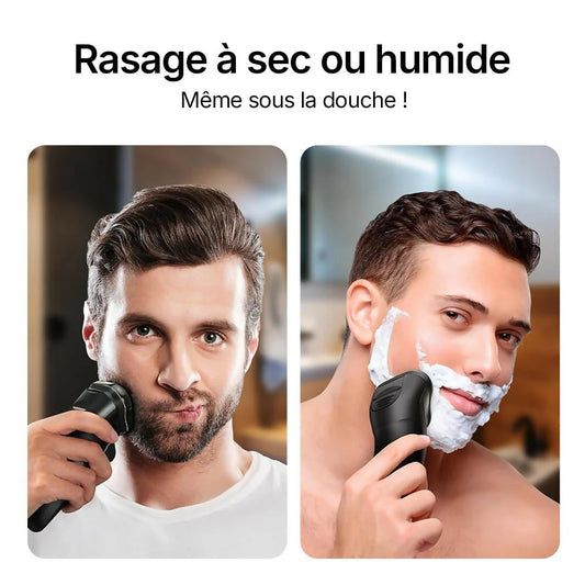Rasoir électrique V1Pro – Lames 4D ultra-précises et tondeuse intégrée pour un rasage net et confortable