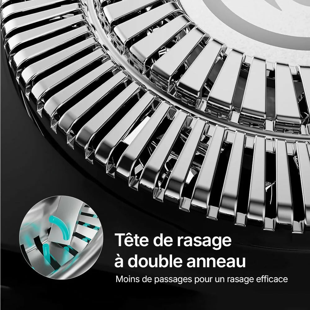 Rasoir électrique V1Pro – Lames 4D ultra-précises et tondeuse intégrée pour un rasage net et confortable