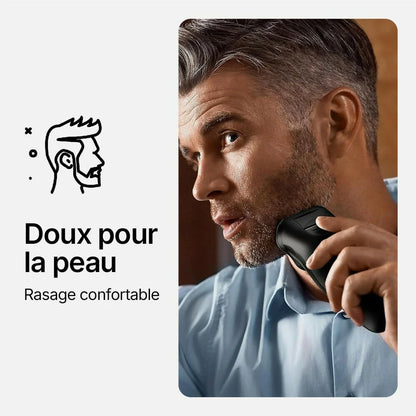 Rasoir électrique V1Pro – Lames 4D ultra-précises et tondeuse intégrée pour un rasage net et confortable